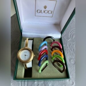 GUCCI interchangeable bezel watch set🔥🔥🔥